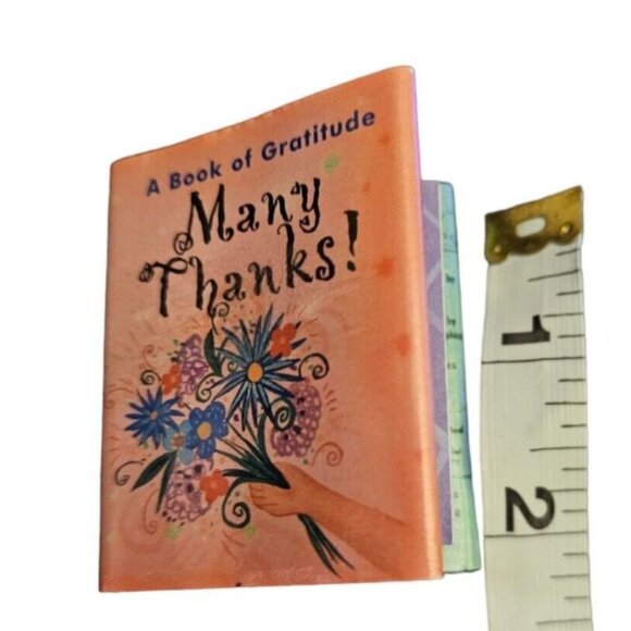 Ariel Books Tiny Tomes Mini Book Many Thanks A Book of Gratitude 1998 Vtg 2" - Picture 3 of 12